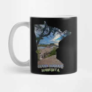 Minnesota State Outline - Grand Marais Mug